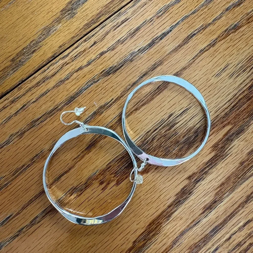 Silver-Tone Mixed Hoop and Dangle Earring Set - Women's Jewelry